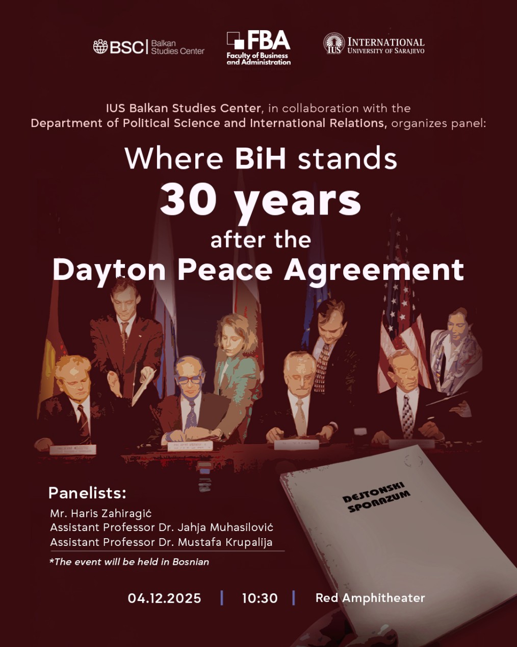 Panel: Where Bosnia and Herzegovina Stands 30 Years After the Dayton Peace Agreement